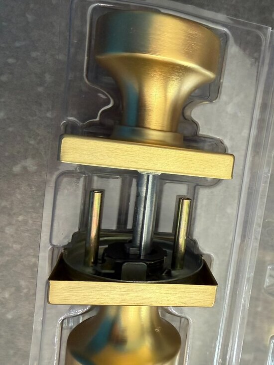 Kwikset Other - Kwikset Pismo Privacy Door Knob – Satin Brass Finish (Model 730PSK SQT 4)
